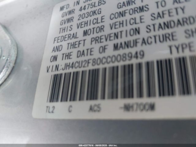 2012 ACURA TSX JH4CU2F80CC008949 Photo 8