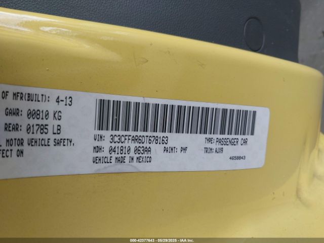 2013 FIAT 500 3C3CFFAR6DT678163 Photo 8