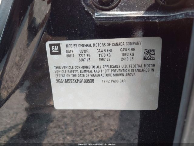 2G61M5S3XH9199530 Cadillac XTS LUXURY