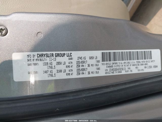 2C4RDGBG4ER236131 Dodge Grand Caravan Se