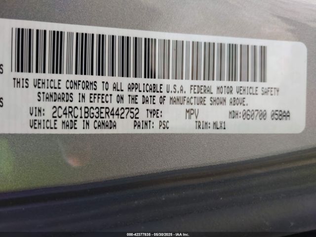 2014 CHRYSLER TOWN & COUNTRY 2C4RC1BG3ER442752 Photo 8