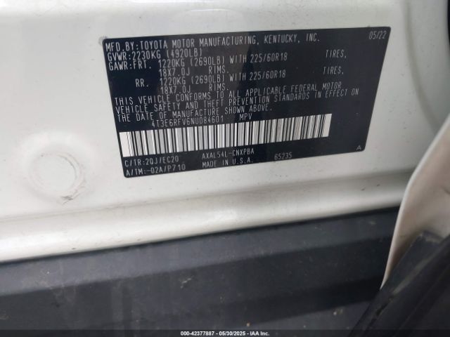 4T3E6RFV6NU084601 Toyota a25a-fxs, 3nm+4nm(li)
