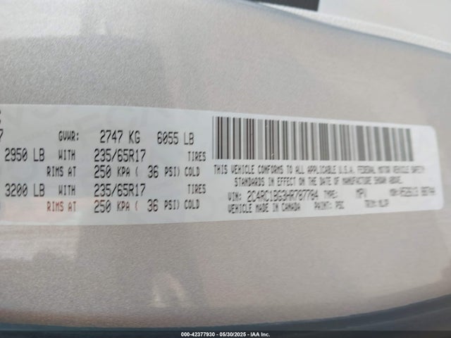 Chrysler 2017 2017 2C4RC1BG3HR787784 Image 9