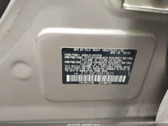 JF2SJABC3GH419623 Subaru naturally aspirated u5