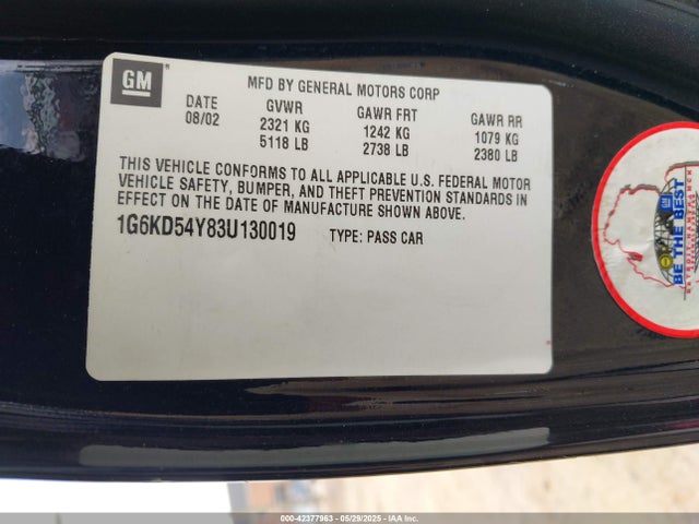 2003 CADILLAC DEVILLE 1G6KD54Y83U130019 Photo 8