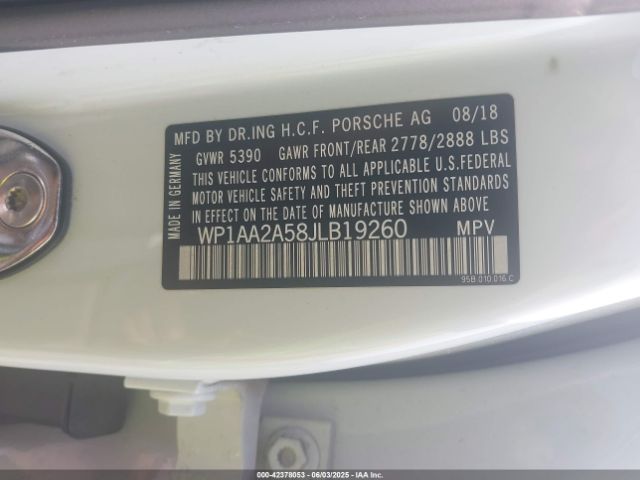 2018 PORSCHE MACAN WP1AA2A58JLB19260 Photo 8