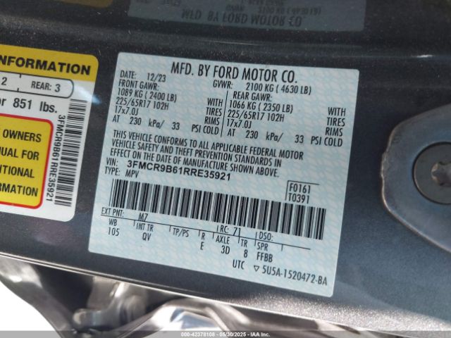 3FMCR9B61RRE35921 Ford dragon