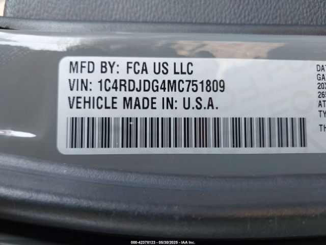 2021 DODGE DURANGO 1C4RDJDG4MC751809 Photo 8