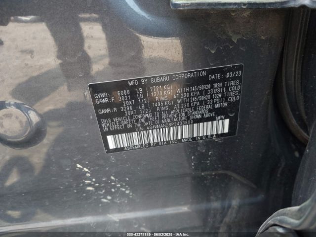 2023 SUBARU ASCENT 4S4WMAND8P3433800 Photo 8