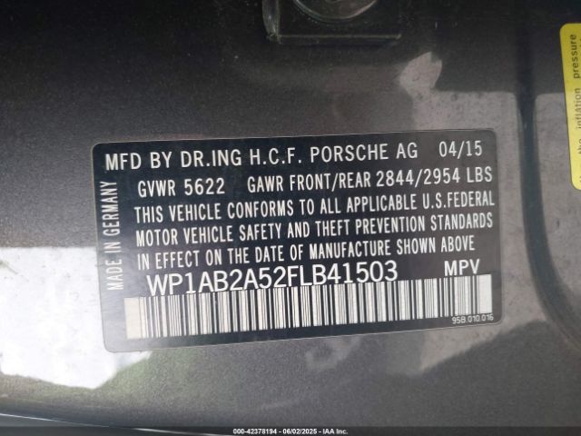 WP1AB2A52FLB41503 Porsche Macan