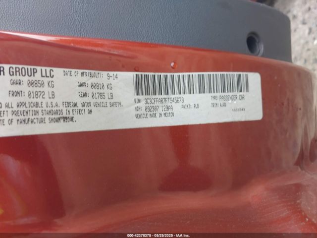 2015 FIAT 500 3C3CFFAR7FT545673 Photo 8