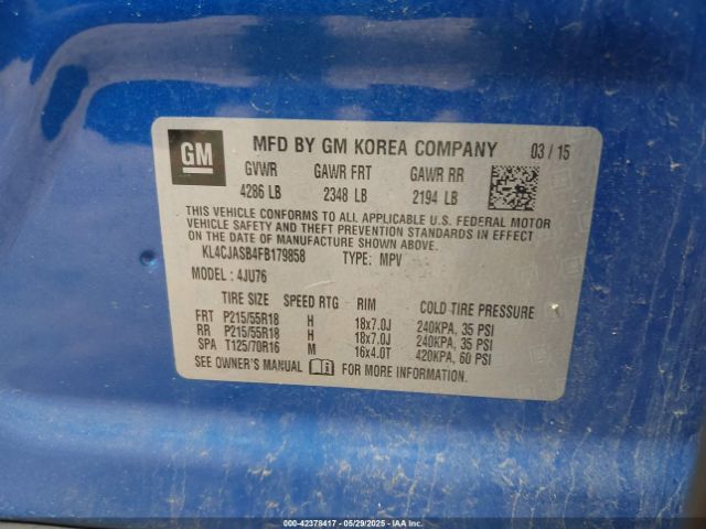 KL4CJASB4FB179858 Buick Encore