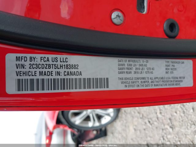 2020 DODGE CHALLENGER 2C3CDZBT5LH183882 Photo 8