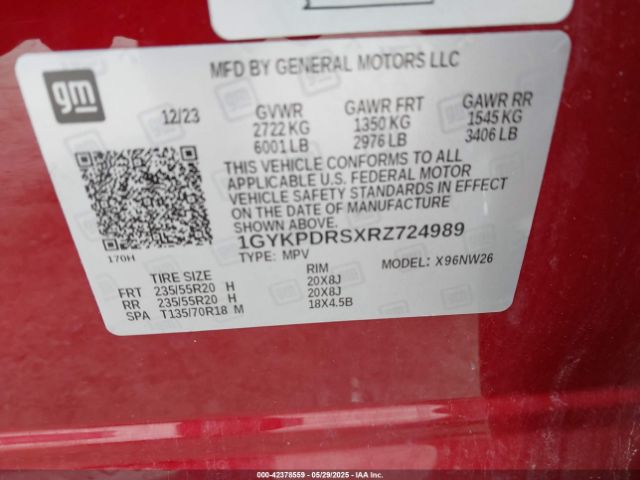 2024 CADILLAC XT6 1GYKPDRSXRZ724989 Photo 8