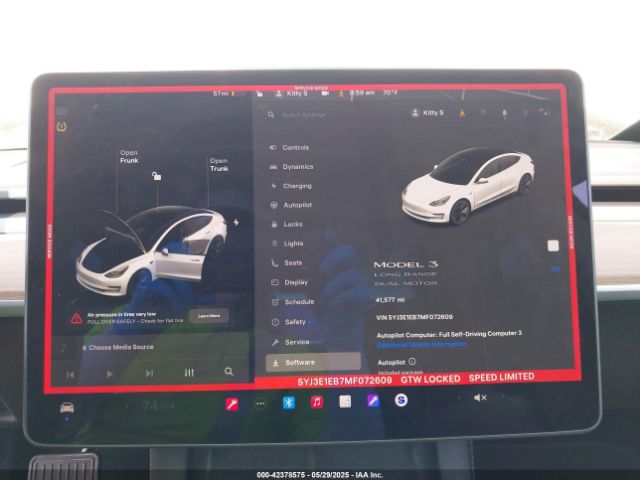 2021 TESLA MODEL 3 5YJ3E1EB7MF072609 Photo 6
