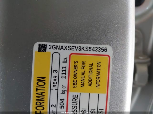 2019 CHEVROLET EQUINOX 3GNAXSEV8KS543356 Photo 8