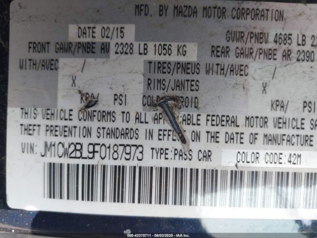 JM1CW2BL9F0187973 Mazda 5 SPORT