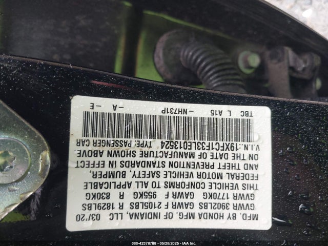19XFC1F33LE013524 Honda CIVIC EX