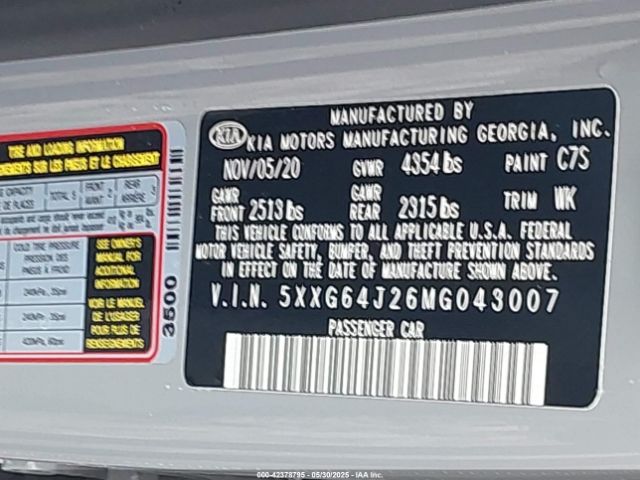 2021 KIA K5 5XXG64J26MG043007 Photo 8