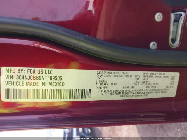 2022 JEEP COMPASS 3C4NJCBB9NT109506 Photo 8