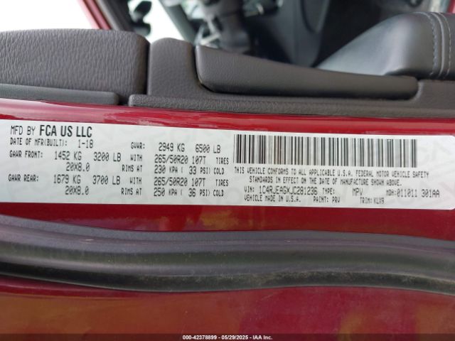 2018 JEEP GRAND CHEROKEE 1C4RJEAGXJC281236 Photo 8