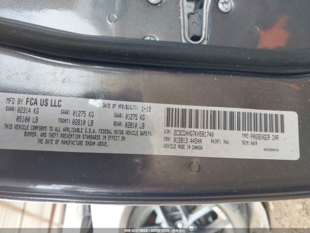 2019 DODGE CHARGER 2C3CDXHG7KH581740 Photo 8