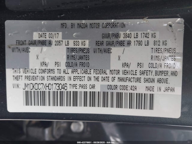 JM1DKDC7XH0173046 Mazda Cx-3 Touring