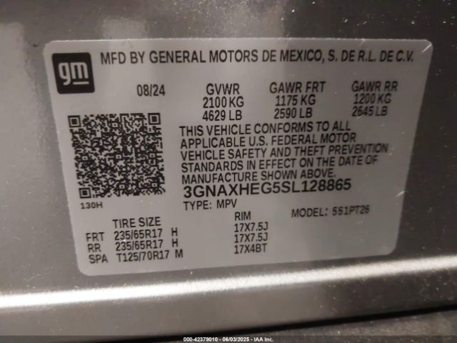 2025 CHEVROLET EQUINOX 3GNAXHEG5SL128865 Photo 8