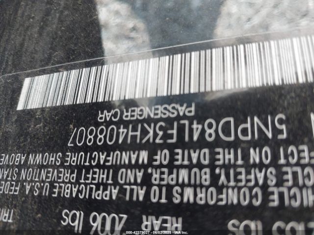 5NPD84LF3KH408807 Hyundai Elantra Sel/value/limited