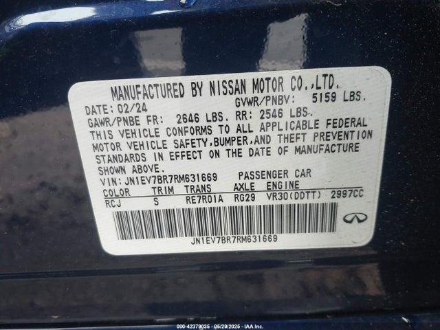 Infiniti Q50 2024 JN1EV7BR7RM631669 Image 9