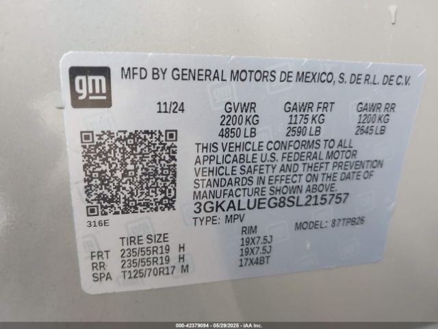 3GKALUEG8SL215757 GMC lsd