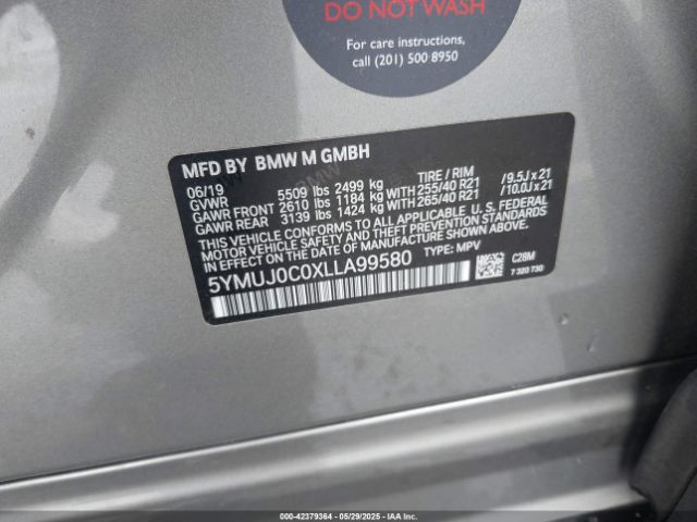 2020 BMW X4 M 5YMUJ0C0XLLA99580 Photo 8