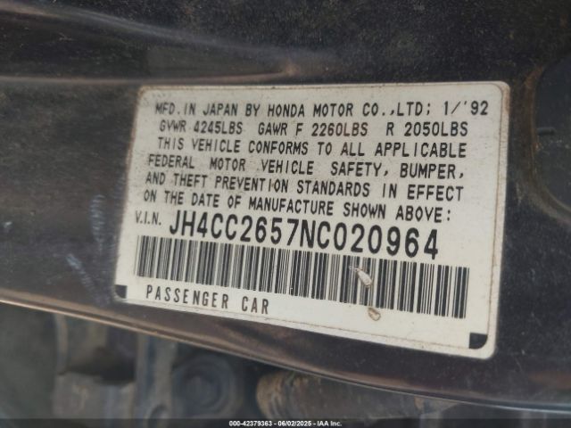 1992 ACURA VIGOR JH4CC2657NC020964 Photo 8