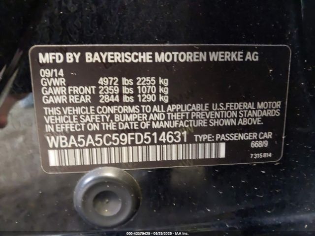 WBA5A5C59FD514631 BMW 528I