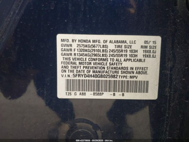 2016 ACURA MDX 5FRYD4H40GB025982 Photo 8