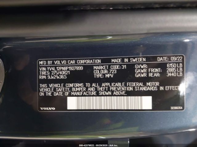 2023 VOLVO XC90 YV4L12PN8P1927899 Photo 8