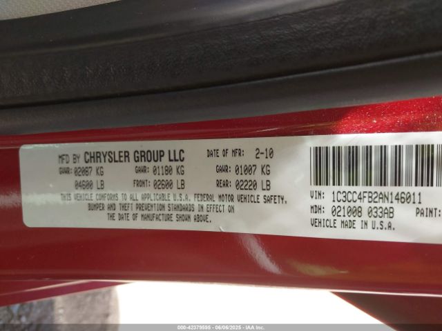 2010 CHRYSLER SEBRING 1C3CC4FB2AN146011 Photo 8