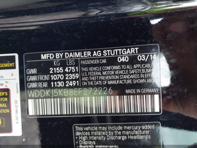 2014 MERCEDES-BENZ E WDDKJ5KB8EF272226 Photo 8