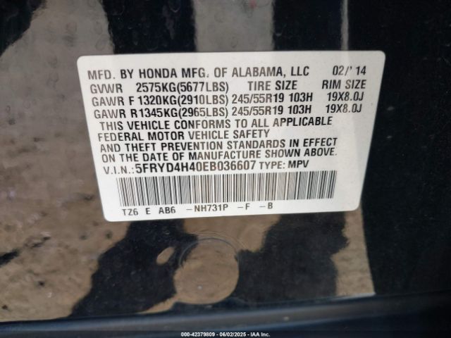 2014 ACURA MDX 5FRYD4H40EB036607 Photo 8