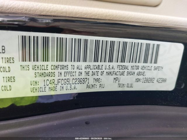 2020 JEEP GRAND CHEROKEE 1C4RJFCG5LC236971 Photo 8