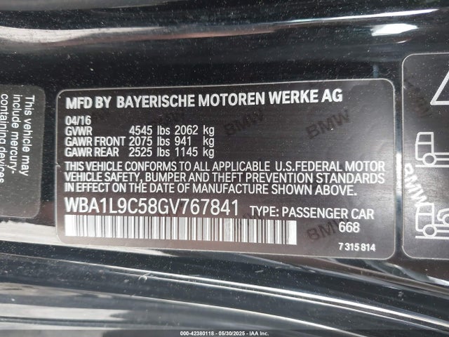 2016 BMW 228I WBA1L9C58GV767841 Photo 8