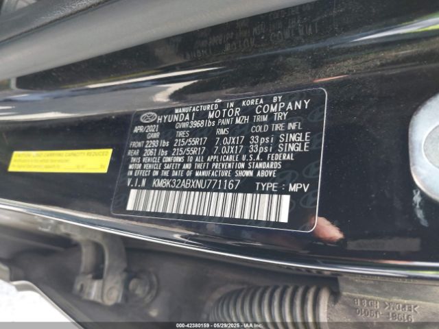 2022 HYUNDAI KONA KM8K32ABXNU771167 Photo 8
