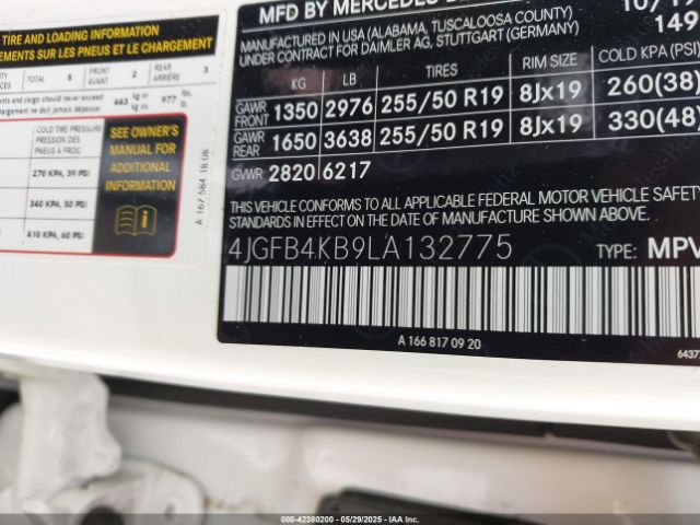 2020 MERCEDES-BENZ GLE 350 4JGFB4KB9LA132775 Photo 8