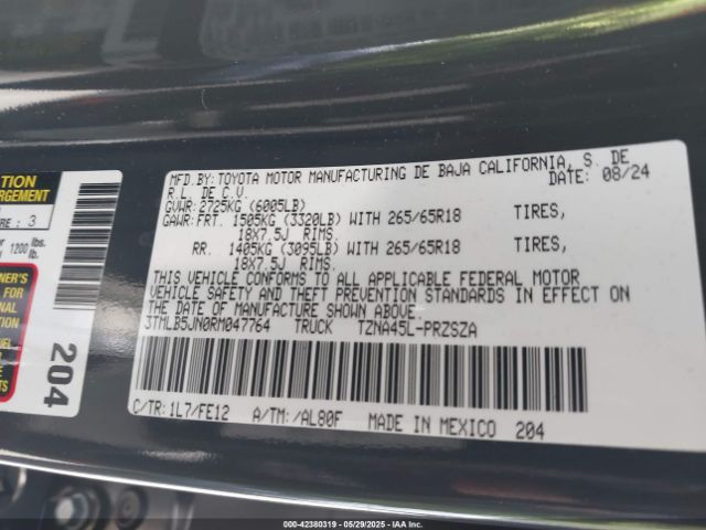 3TMLB5JN0RM047764 Toyota Tacoma Trd Sport 4wd