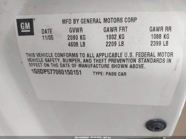2006 CADILLAC CTS 1G6DP577060150151 Photo 8