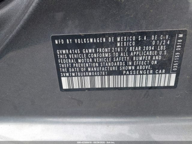 3VW7M7BU6RM040781 Volkswagen Jetta 1.5t Se