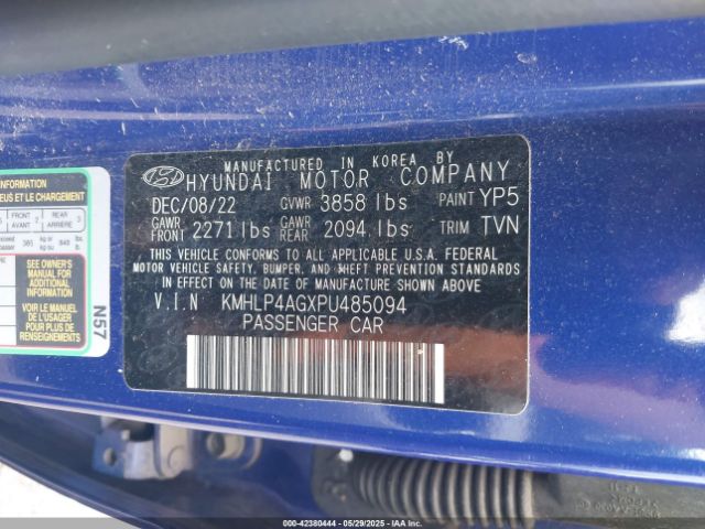 KMHLP4AGXPU485094 Hyundai Elantra Limited