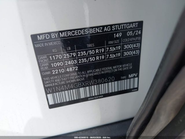 2024 MERCEDES-BENZ GLB 250 W1N4M4GBXRW380620 Photo 8