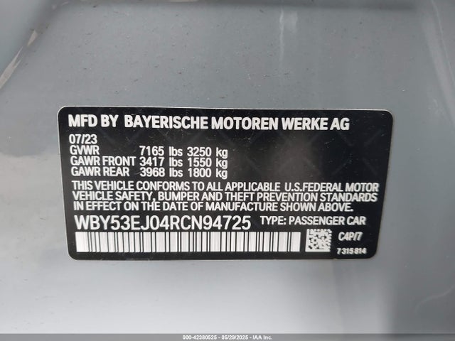 WBY53EJ04RCN94725 BMW i7