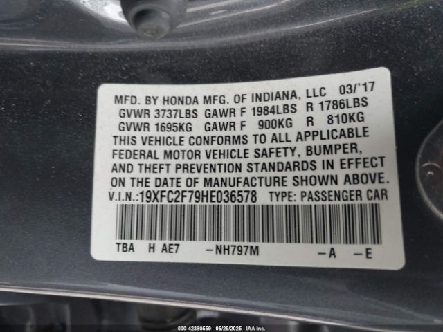 19XFC2F79HE036578 Honda CIVIC EX